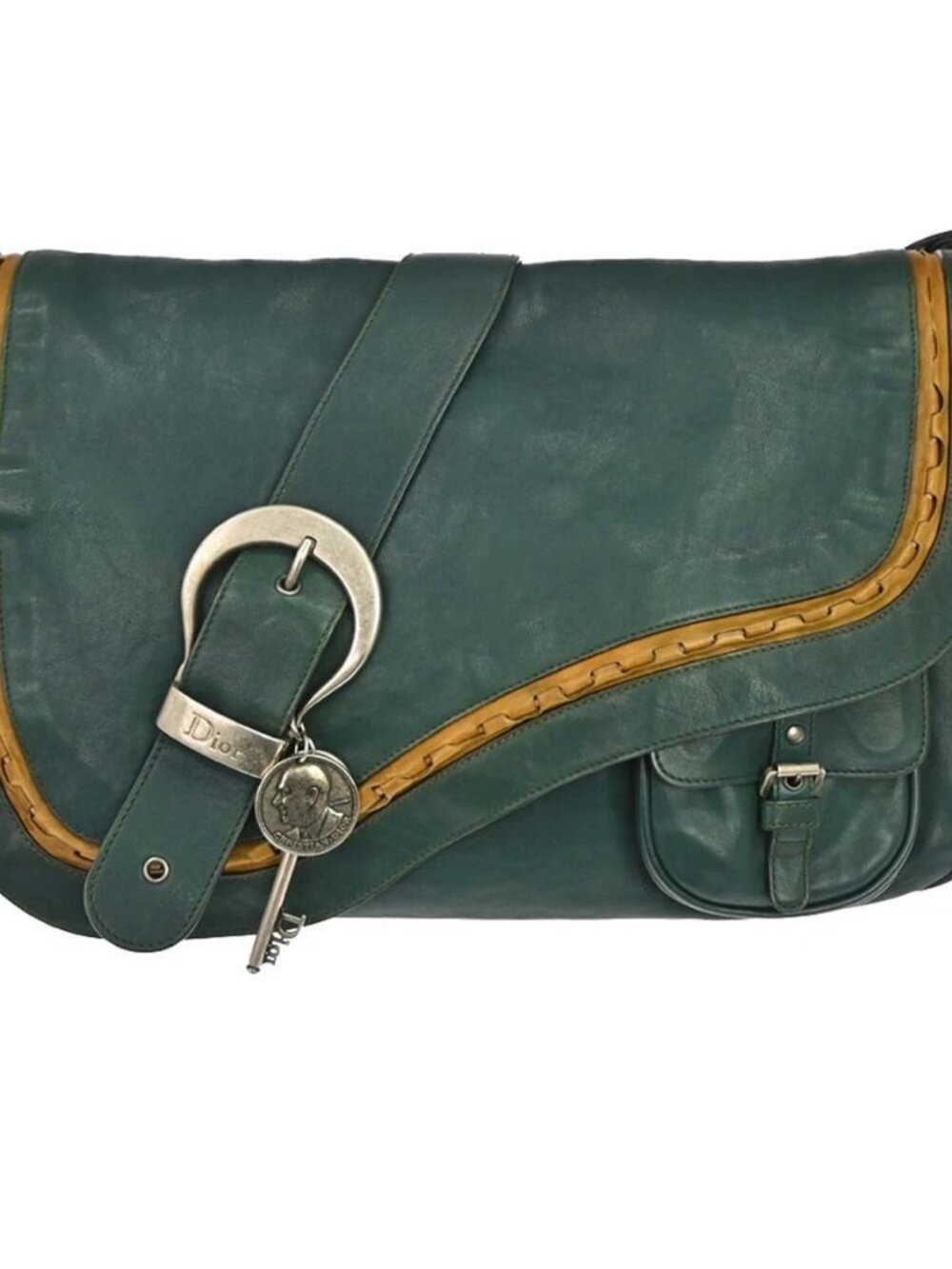 Christian Dior Green Gaucho Shoulder Bag 07-MA-0066 188702
